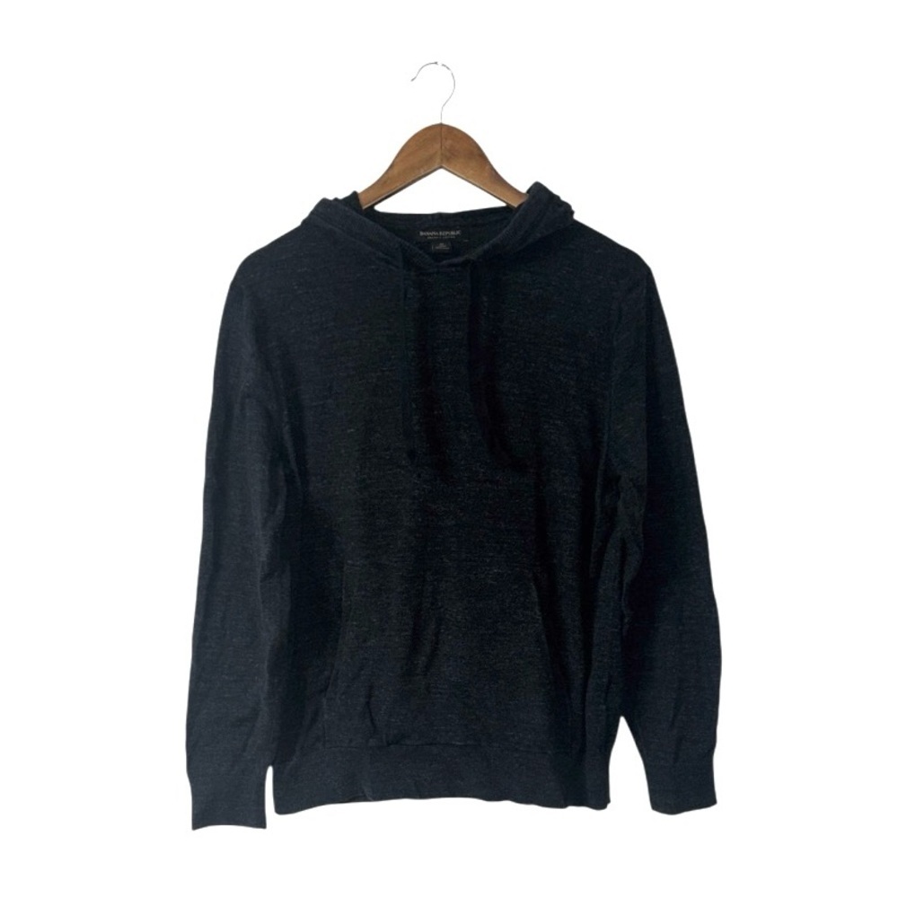 Banana Republic Charcoal Gray Hoodie Sweatshirt 100% Organic Cotton Size Medium